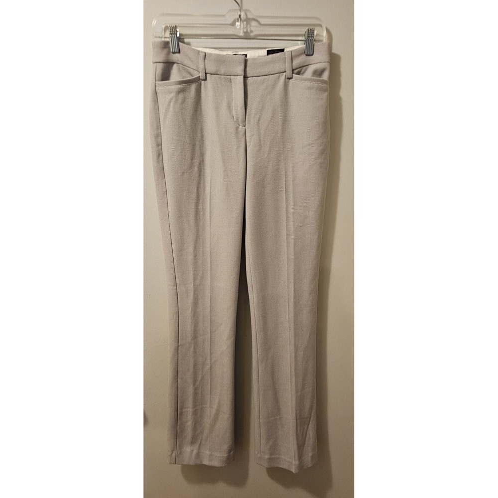 Express Columnist Barely Boot Mid Rise Light Gray Pants Women's Size 2R